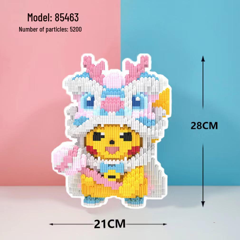 Compatible LEGO Violent Bear Educational Building Blocks - Children's Micro-Particle Assembling Toy Gift