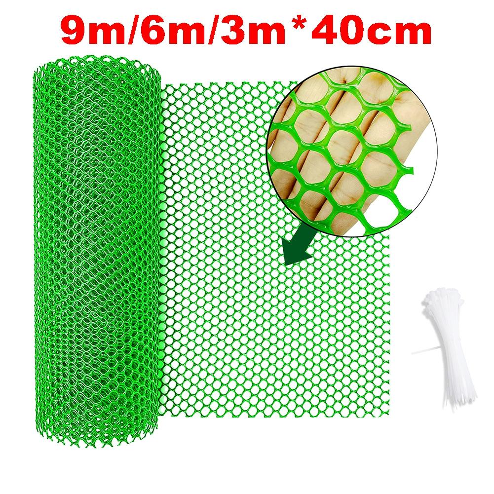 3-1 Rolls Plastic Wire Mesh Fence Chicken Wire Frame Versatile Floral Netting for Poultry Dogs Rabbit Snake Barrier&Gardening
