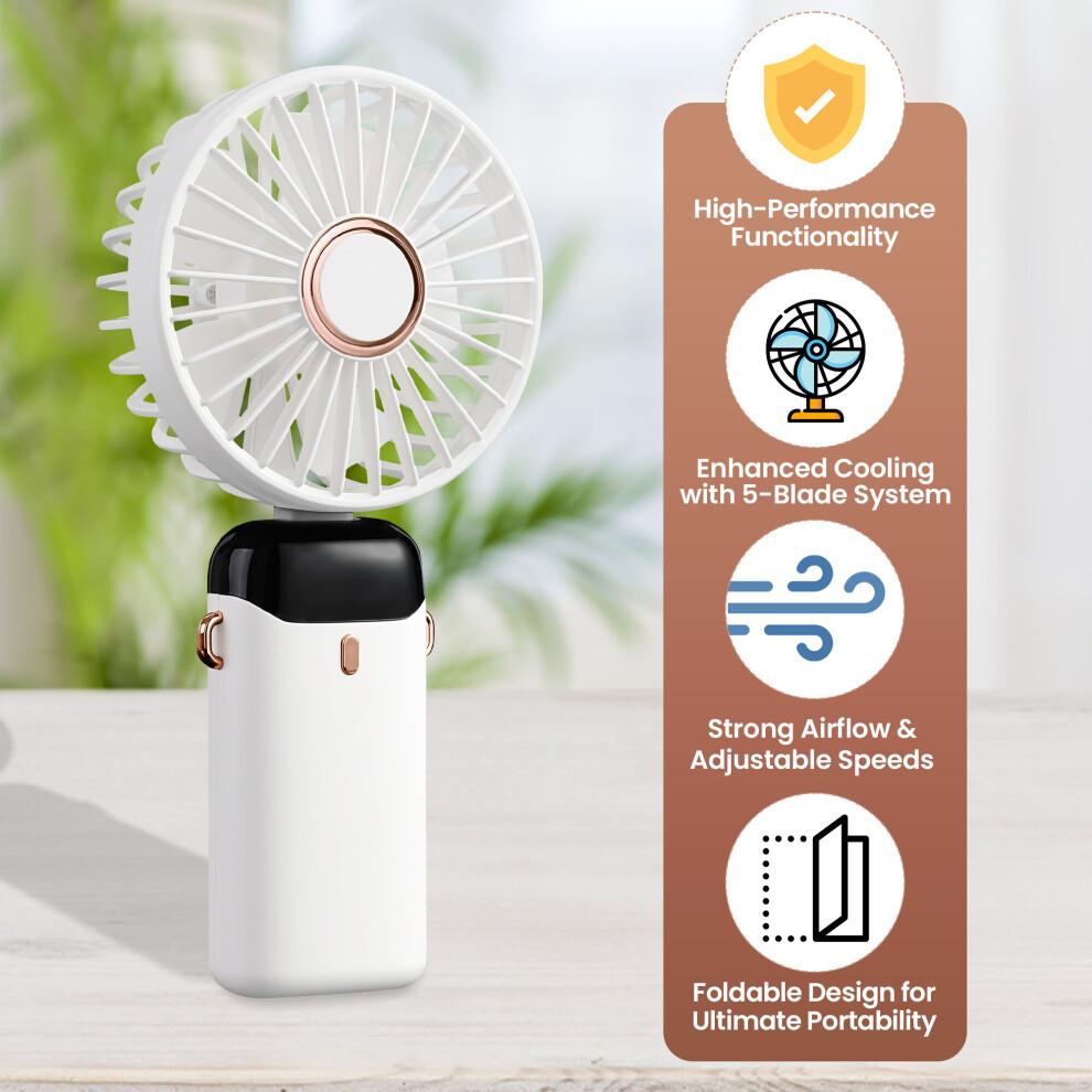 USB-wiederaufladbarer Handventilator Kleiner tragbarer leiser Schreibtischventilator