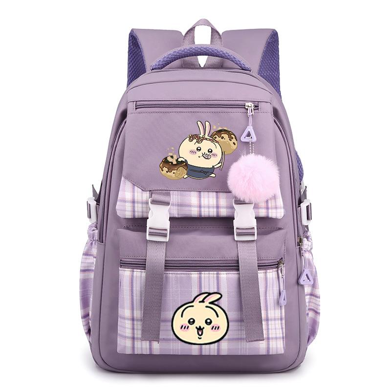 Jiikawa Wow School Bag New Chiikawa Girls Backpack for Primary and Secondary School Students Cute College Style Backpack