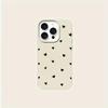 Cute Black Love Heart Lychee Texture Phone Case For iPhone 17 Air 16 e 15 14 13 12 11 Pro Max Plus SE Soft Cover