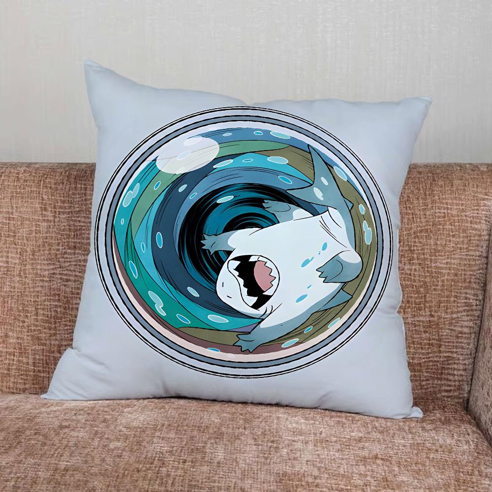 Cute Shark Cartoon Pillow Case For Home Bedroom Car Office Decoration Living Room Sofa Cushion Cover Suitable