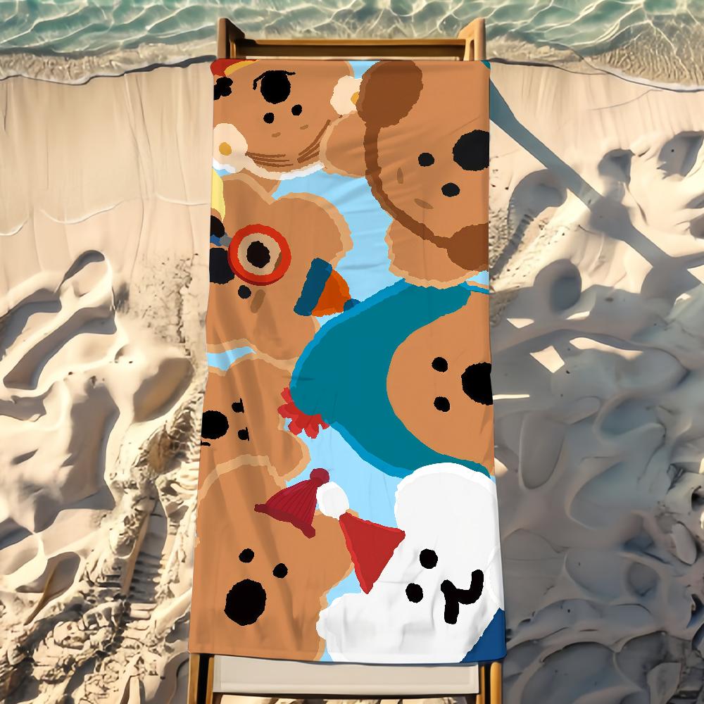 Cute D-Dinotaeng Towel Beach Towel Travel Lightweight Skin Friendly for Pool Beach Camping Cruise Summer