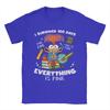 Streetwear T Shirt Summer Survived 100 Days Im is Fine Anxiety 100th Day Schoo Novelty TShirts  Cotton Design Tee Shirt for Men