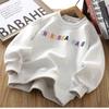 Boys Stylish Letter Print Crewneck Sweatshirt Long Sleeve Casual Top For Spring Autumn Kids Fashion Pullover