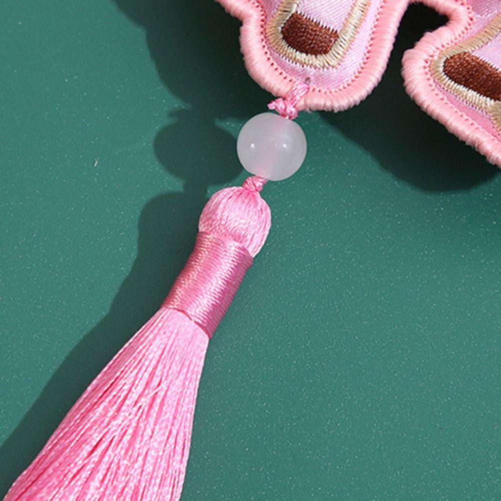 Chinese Style Pony Embroidered Pendant Spring Festival Zodiac Mascot Horse Hanging Decoration Keychain Tassel