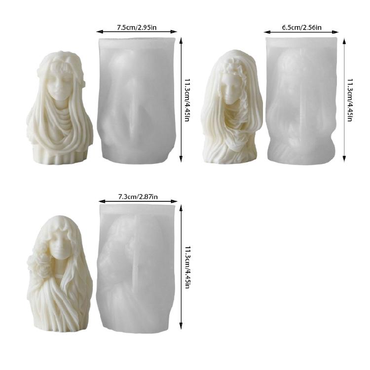 Vielseitige Göttinnen-Bilder Flexibles Silikonform Tragbares Zubehör zum Basteln Detaillierter Statuetten und Ornamente