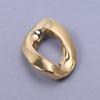 6 Stück/Los Unregelmäßige Geometrische Hohlverbinder Anhänger Edelstahl Charms Für Schmuckherstellung Zubehör Goldfarbe Oval Rund