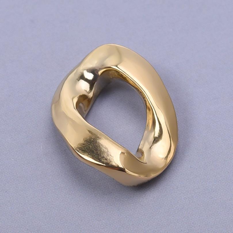 6 Stück/Los Unregelmäßige Geometrische Hohlverbinder Anhänger Edelstahl Charms Für Schmuckherstellung Zubehör Goldfarbe Oval Rund