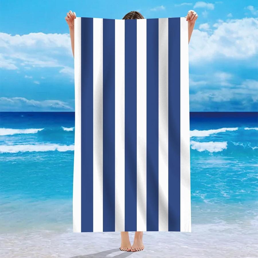1pc Ultra Fine Fiber Large Beach Towel, Suitable for Camping, Beach, Surfing, Swimming Essential Multifunctional Beach Towel