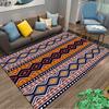 Geometric Tribal Pattern Carpet Non-slip Rug Suitable for Living Room and Bedroom Sofas