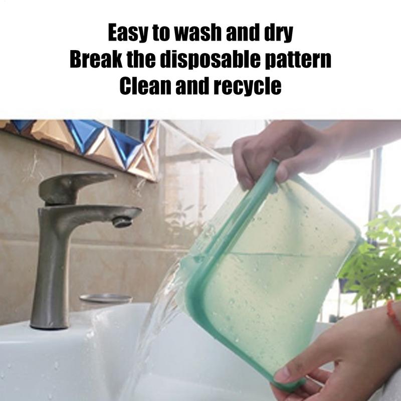 Silicone Storage Bags for Food Reusable Freezer Bags Set of 3 Leak-proof Organizer Refrigerator Keeper for Fruit Vegetable