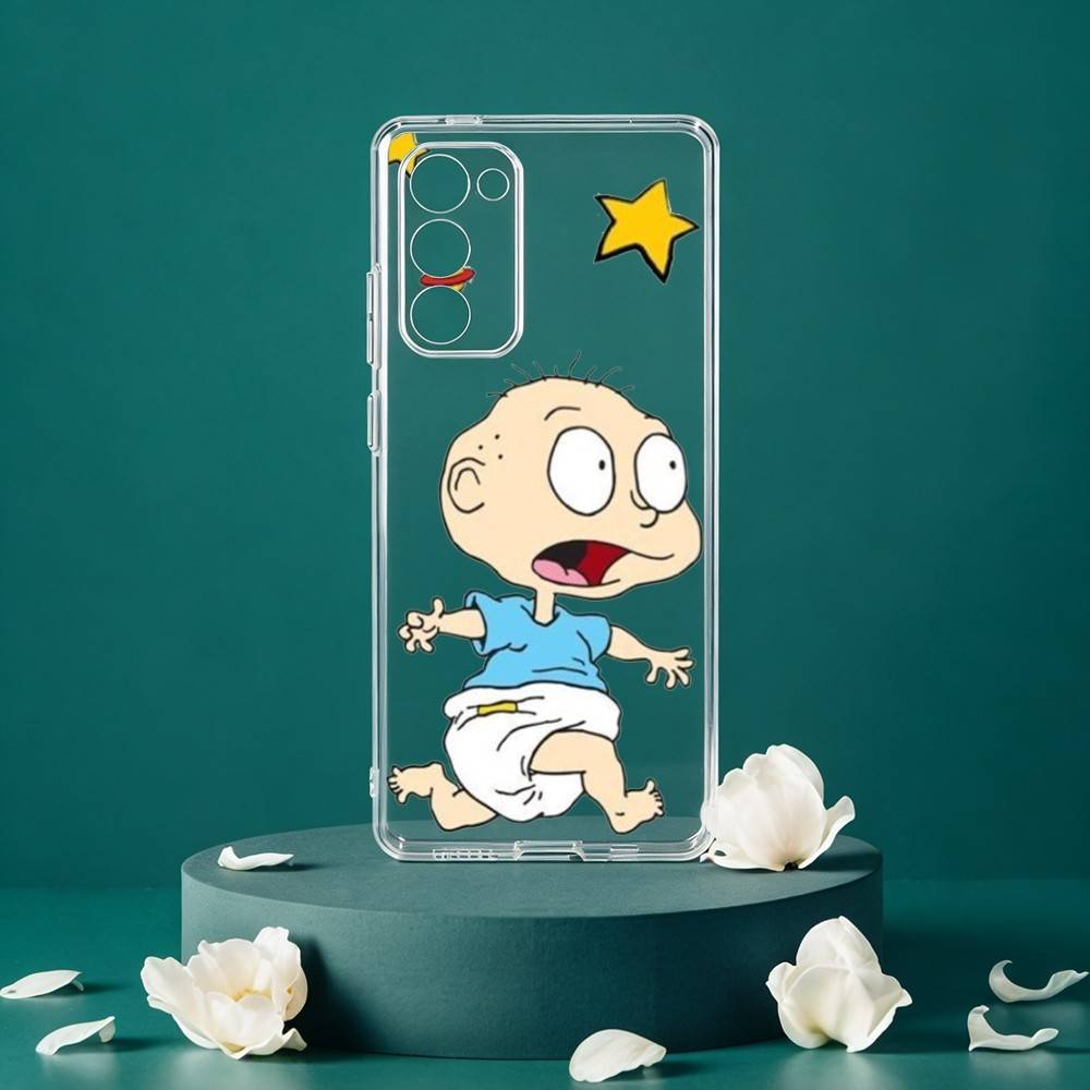 Funny Cartoon R-Rugrats Phone Case For Samsung Galaxy S24 S25 S23 S22 S21 Plus S24 S25 Transparent Cover Case