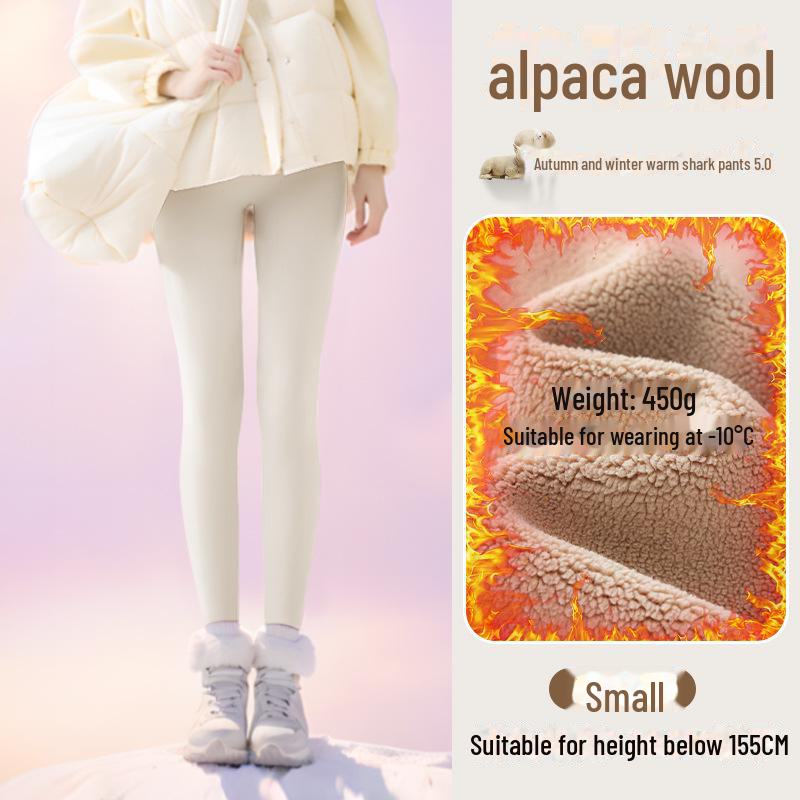 Women's Plush Shark Pants: Cozy High-Waist Barbie Yoga Leggings for Autumn & Winter