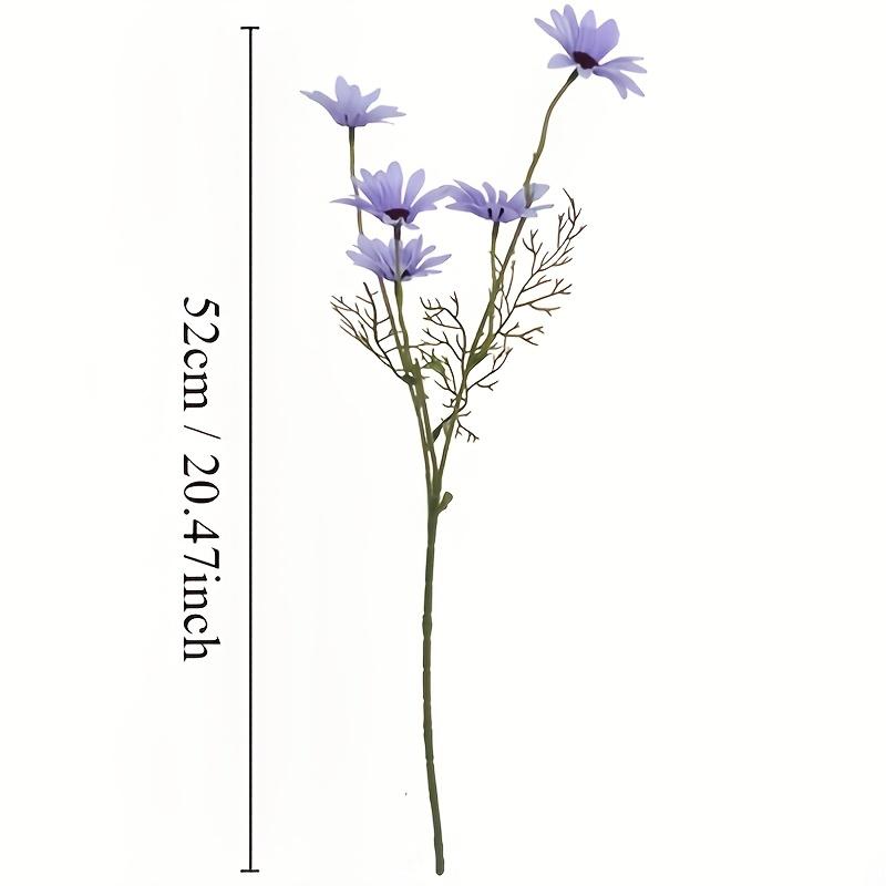 5pcs Artificial Small Daisies Lifelike Fake Daisy Flowers Faux Mini Daisies for Home Vase Decor Wedding Party Table Centerpieces