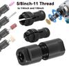 Angle Grinder To Die Grinder Adapter 5/8"-11 Thread To 1/4"and 1/8"Collet Chucks Extension Connecting Rod for Rotar Burrs Wood