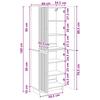 Cabinet Set 2 pcs Smoked Oak 66 x 34.5 x 90 cm