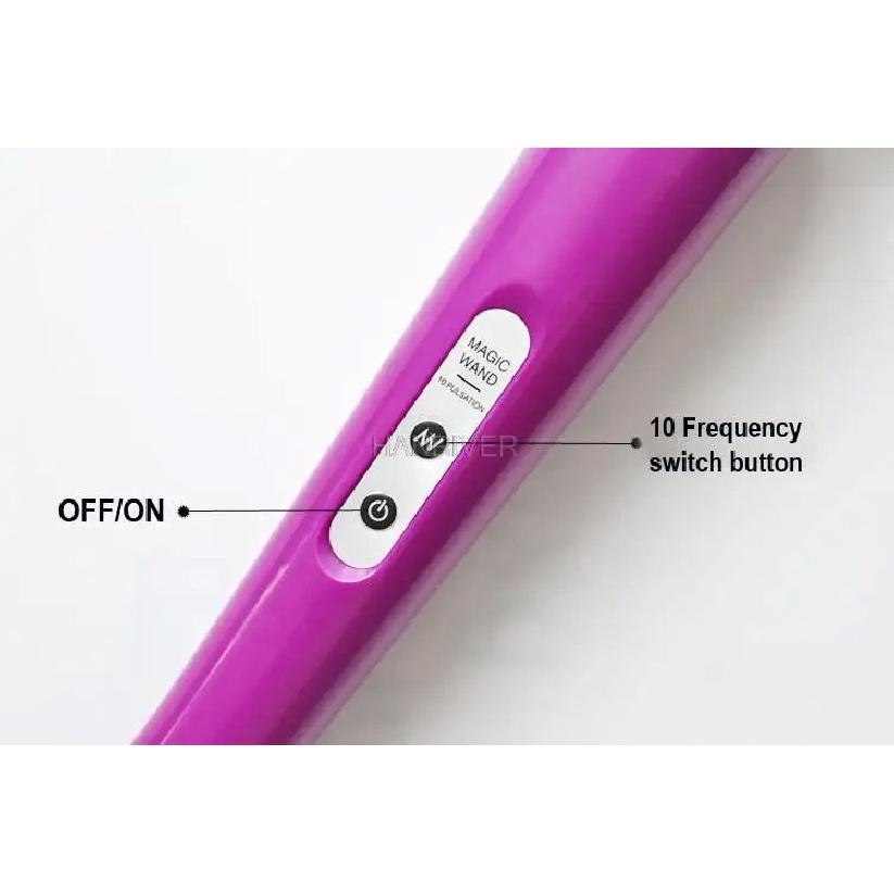 New 10 Speeds Magic Wand Massager,Big Magic Wand Massage Stick AV Vibrators Sexy Clit Vibrator Sex Toys for Women 32 *