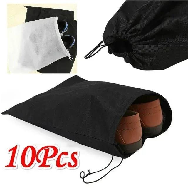 Practical New 10 Pcs Household Shoe Dust Cover Non-woven Fabric Dust Proof Drawstring Storage Bag Household Daily Necessities 1630₽