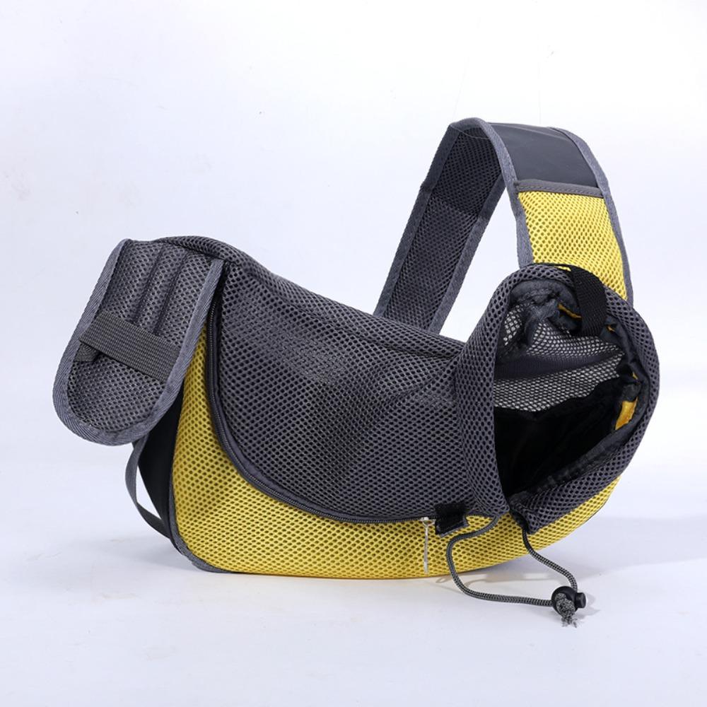Breathable Mesh Pet Carrier Backpack Oxford Material Crossbody Design Pet Travel Bag Shoulder Strap Handbag Style