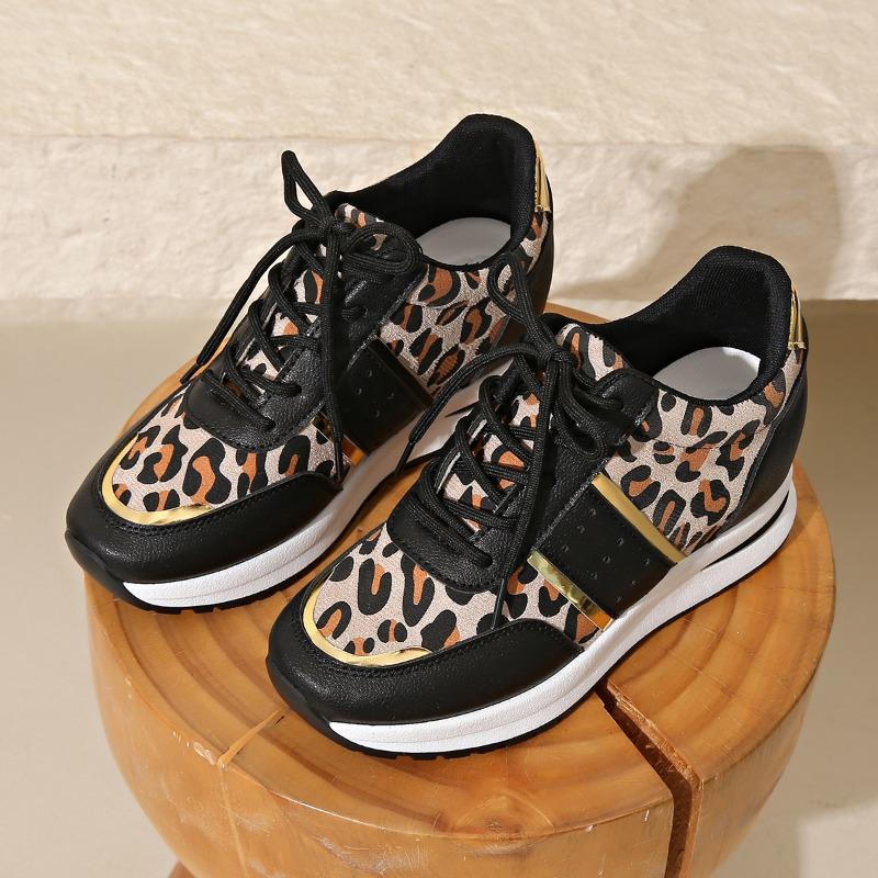 Women's Sports Shoes Spring New Round Head Deep Mouth Front Splicing Strap Thick Sole Anti-slip Wear-resistant Single Shoes