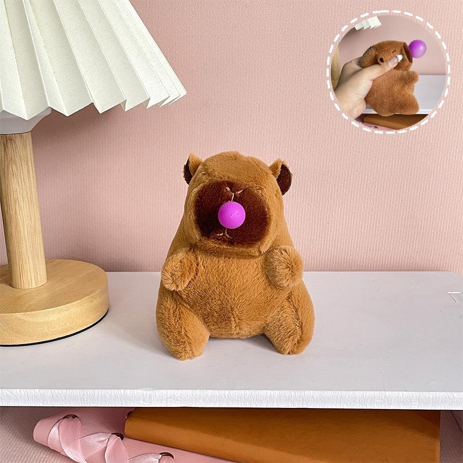 

Cute Kapibala Plush Doll Unzipped The Same Capybara Pinch Toys and Bubbles Dolls Height about 11.5cm