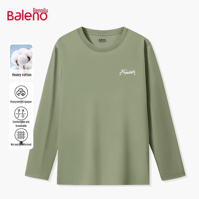 Baleno Men s 2025 Long-Sleeve Heavyweight Cotton Letter Print T-Shirt 4XL