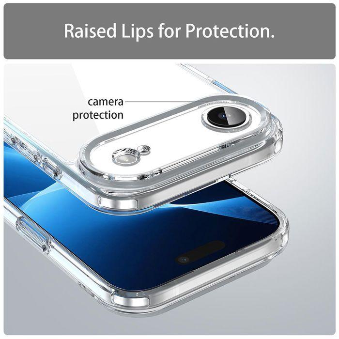 Coque pour iPhone Air - BOOLING - Silicone Antichoc Anti-Rayures Slim Transparent - 2 Verres Trempés