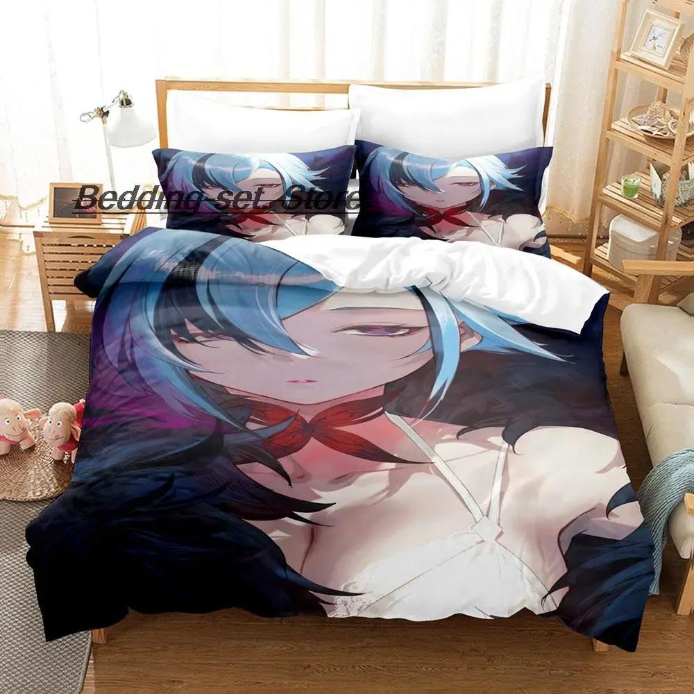 Comfortable Anime Print Bedding Set With Duvet Cover And Pillowcases Single Twin Full Queen King Sizes For All Ages