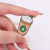 CATS COFFEE Enamel Pins Custom Cute Cat Brooches Lapel Badges Cartoon Animal Jewelry Gift for Kids Friends