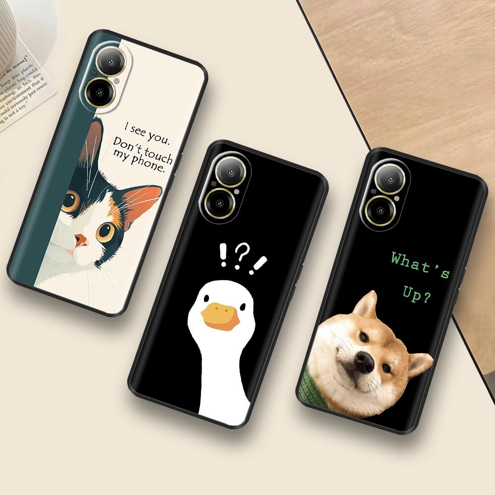For Realme C67 4G Case Phone Cover Cool Sweet Soft Smooth Liquid Silicone Bumper For Oppo Realme C67 Full Protection Back Cover