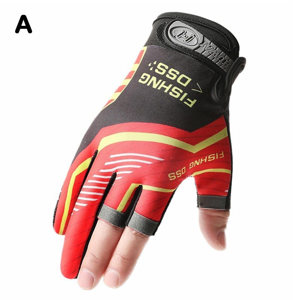 New Ice Silk Fishing Gloves Anti-Slip Neoprene Cloth Three Finger Cut Gloves Thin Breathable 3 Finger Glove Fish Equipment