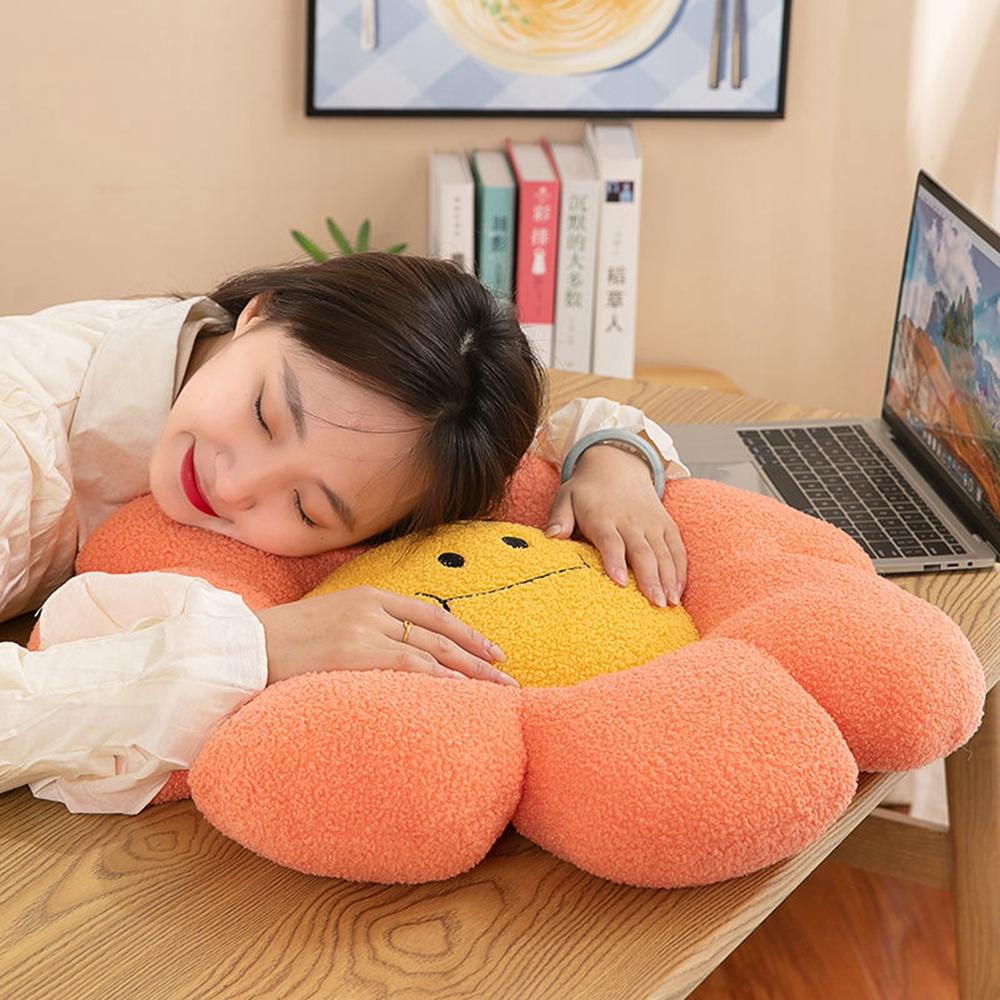 40CM Sunflower Cartoon Cushion Plush Toy Cute Flower Chair Cushion Sleeping Pillow Doll Festive Gift Child Birthday Gift
