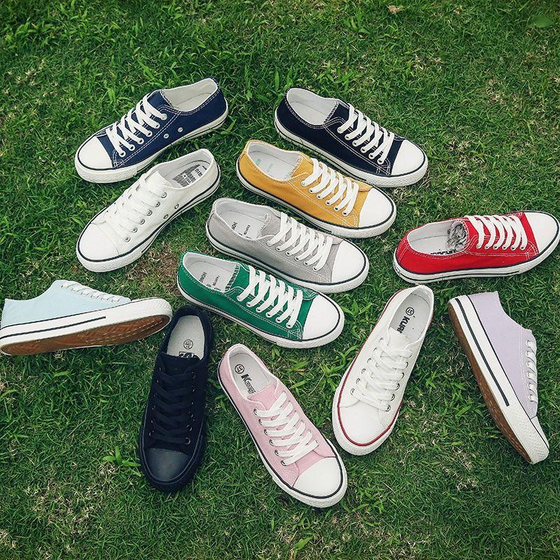 Student Canvas Shoes Female Casual Couple Male and Female Skate Shoes Korean Style Breathable Small White Shoes