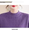 Women's Winter Velvet High-Neck Top: Fashionable Clothing for Middle-Aged Women (40-60 Years)