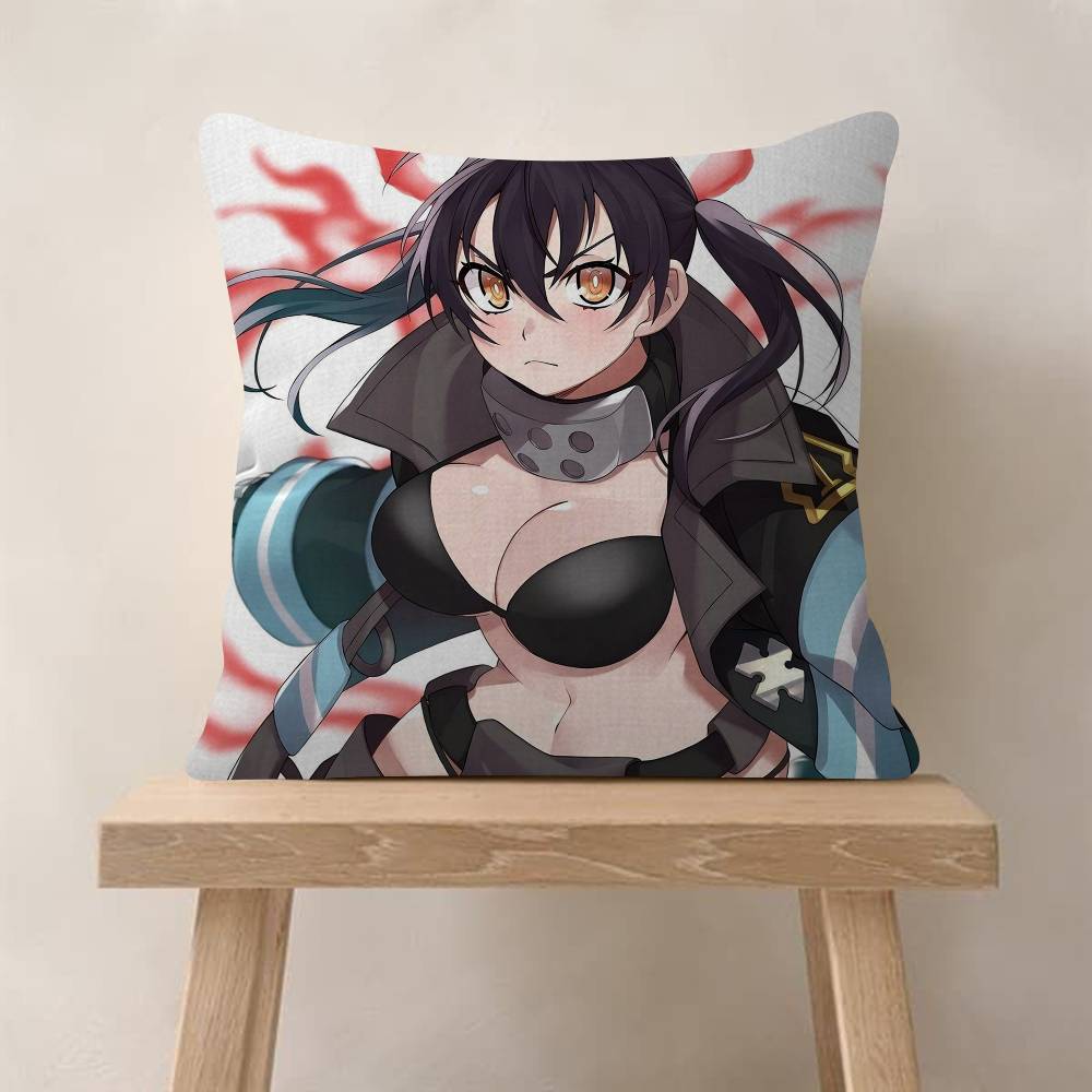 Comics FFire Force Anime Cushion Cover Decorative Pillow Sofa Home Decor Case Pillow Cases
