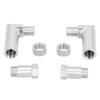 6pcs Set 90 Degrees  Angled Oxygen Sensor Extender M18x1.5 1.8in Extension Spacer Adapter Fix Check Engine Light