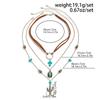 Ethnic Style Women Leaf Choker Woven Rope Leather Tassel Turquoise Stone Pendant Necklace Feather Retro Bohemian Necklaces
