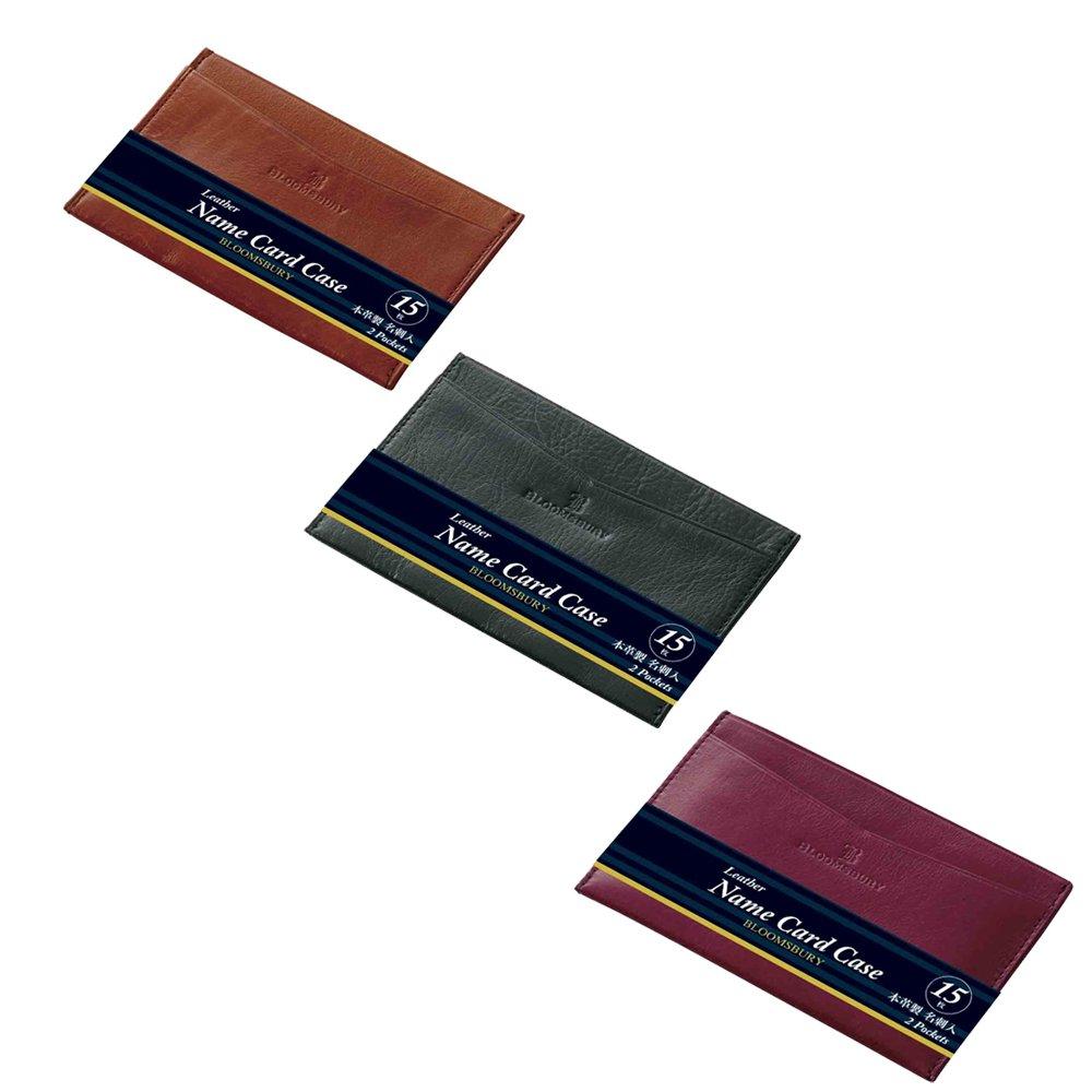 Reimei Fujii Business Card Holder BLOOMSBURY Single Business Card Leather Wine NN8006Z 7×12×1cm