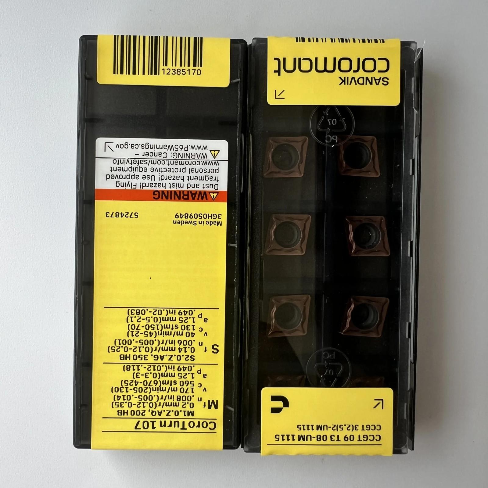 

SANDVIK / CCGT09T308-UM 1115 / Industrial indexable Carbide Inserts 10 Pcs