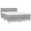 VidaXL Divan Bed with Mattress Light Grey 140x200cm Fabric - Model 3140937