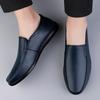 Fashion Wedding Slip On Flats Pointed Toes Shoes Casual Genuine Leather Men's Loafers Versatile Business Footwear Elegantes Dress Shoes