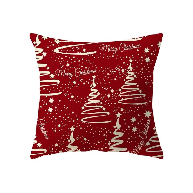 

Наволочки с рождественской тематикой Аксессуары для автомобиля Офис Санта-Клаус Гостиная Диван Домашние наволочки 50x50cm