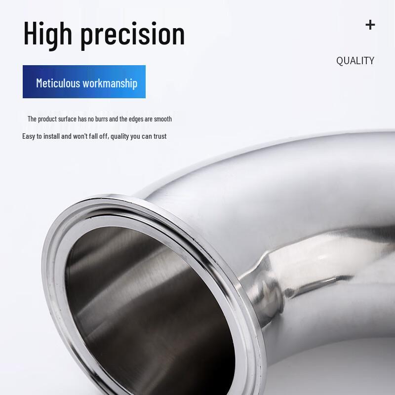 Naixin 304 Stainless Steel 90-Degree Quick-Connect Clamp Elbow