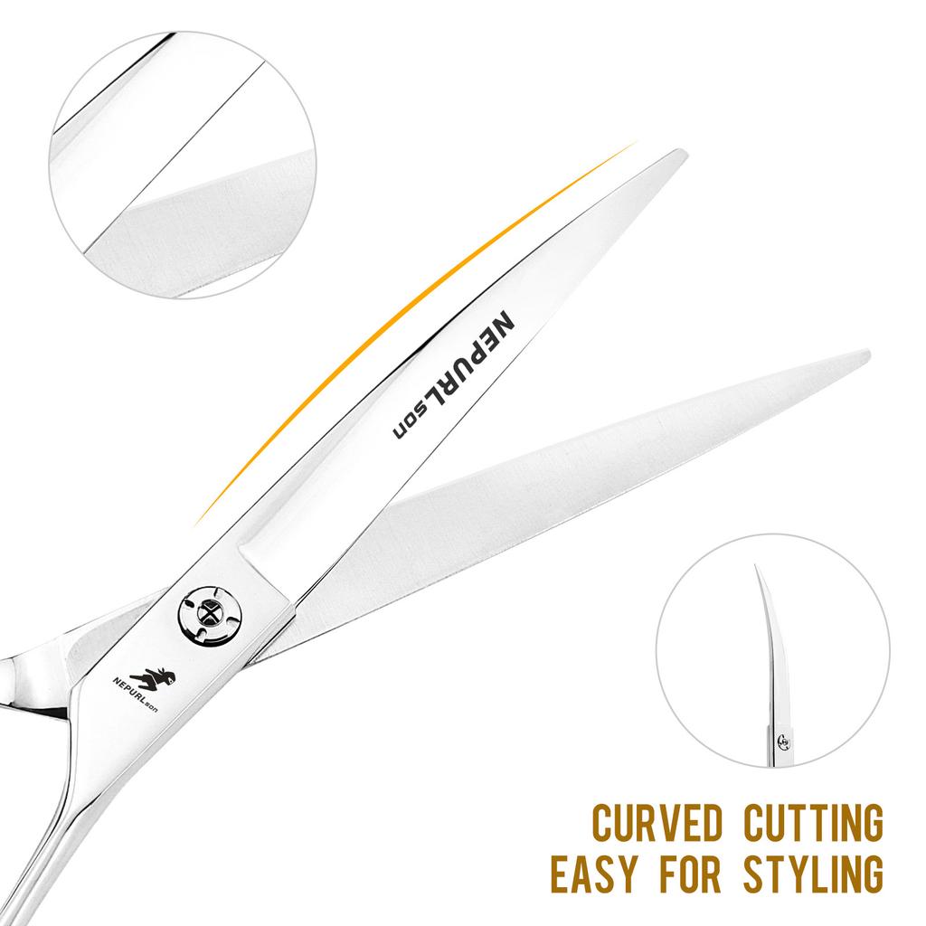 High-End Double-Tailed Curved 7.0-Inch Curved Scissors Pet Scissors, Professional Grade, Up And Down Curved, For Pet Masters
