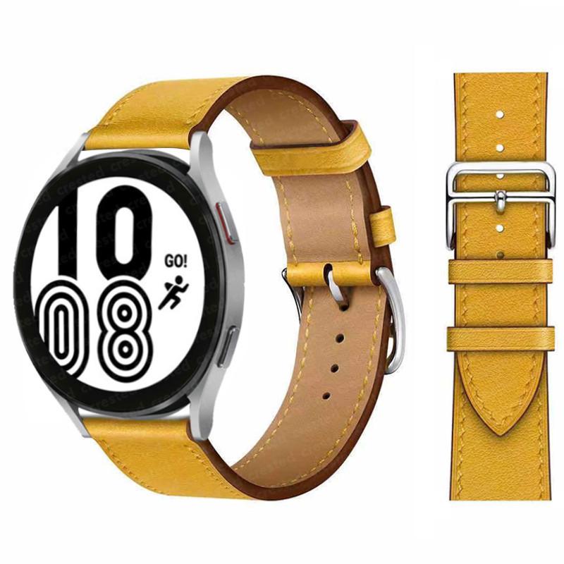 

20mm 22mm Leather Strap for Samsung Galaxy Watch 7/6/5/pro/4/Classic 44mm 40mm Bracelet Belt Huawei GT-6-5-4-3-2-Pro 46mm Strap For other 22mm
