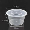 Transparent Disposable Round Takeaway Meal Boxes with Lids