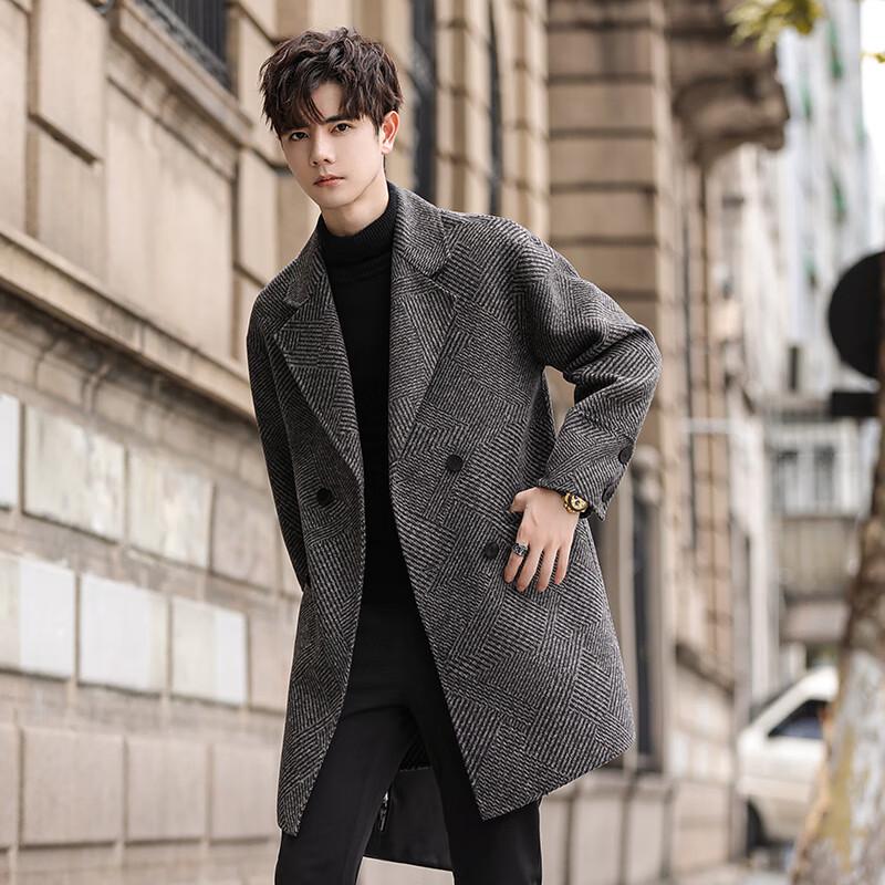 Firstview Men's Double-Sided Wool Blend Overcoat
