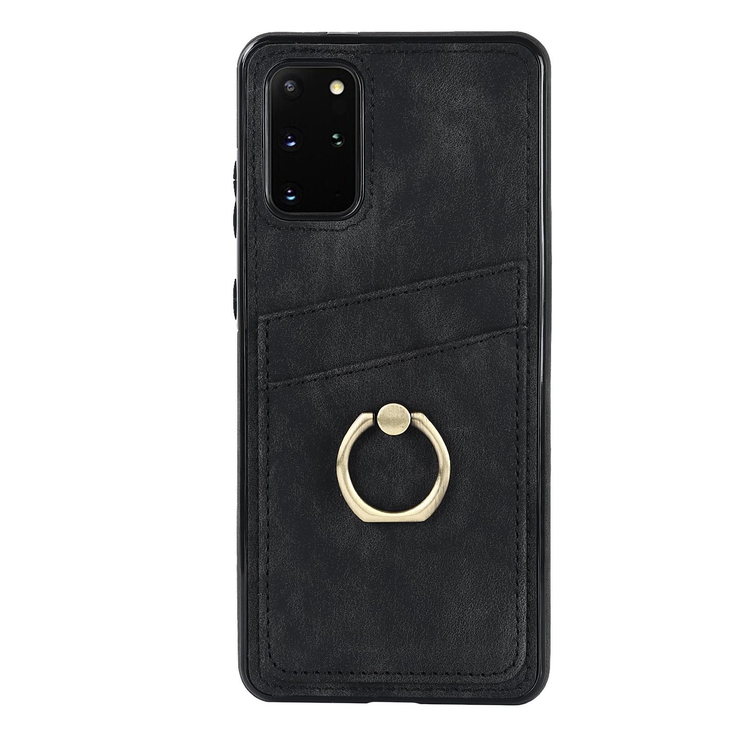 

Мультикарта с кольцом против падения и короткой веревкой и длинной подвесной веревкой, чехол для телефона серии iPhone/Samsung Series Samsung Galaxy Note20 5G чёрный