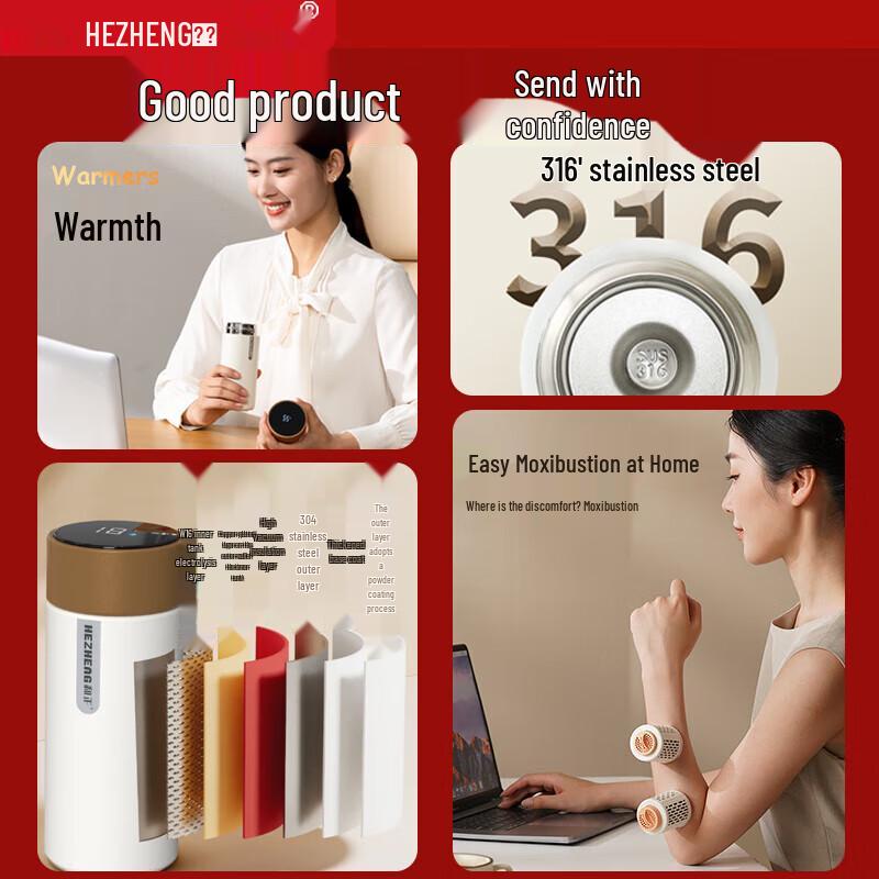 Hezheng Warm Comfort Gift Set with Massager